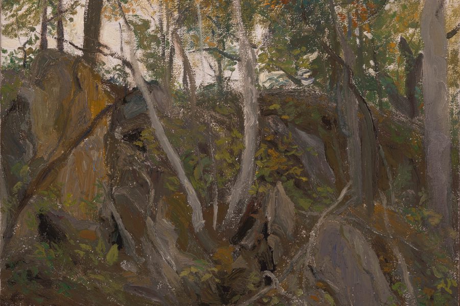 Paul Chizik - Boulders Gatineau Quebec. Oil on Linen 11 x 14 inches