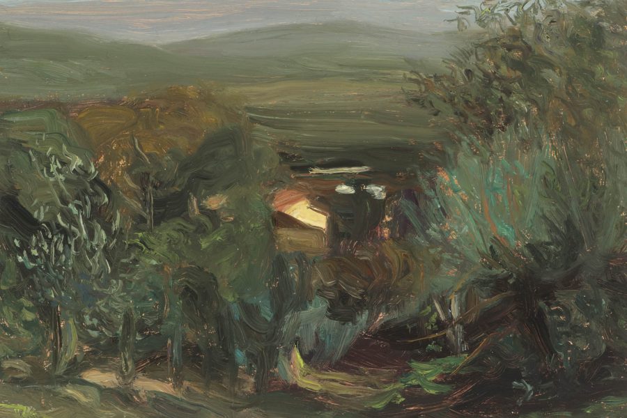 Paul Chizik - Italian Landscape. Oil on Board 5 x 8 inches