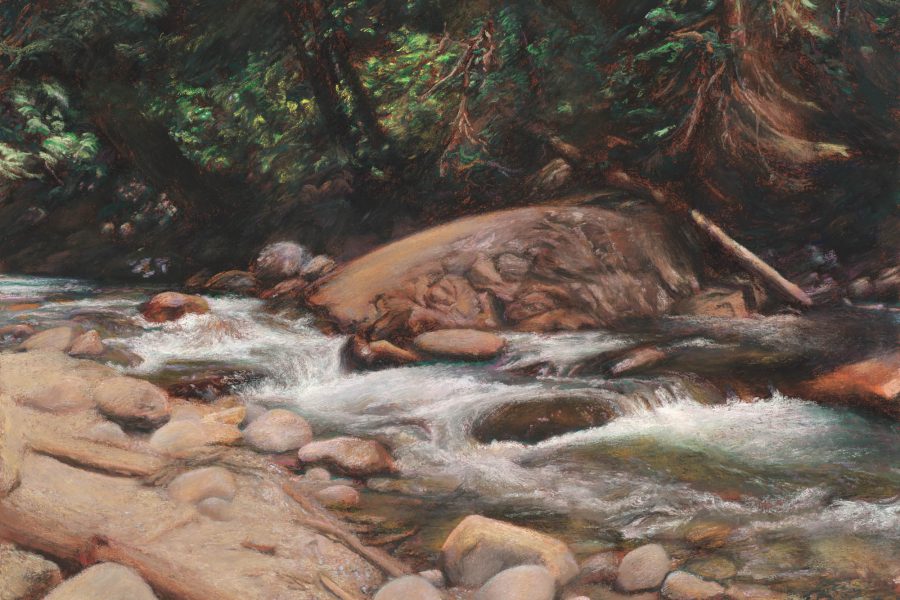 Paul Chizik - Seymour River. Soft Pastel 19 x 26 inches