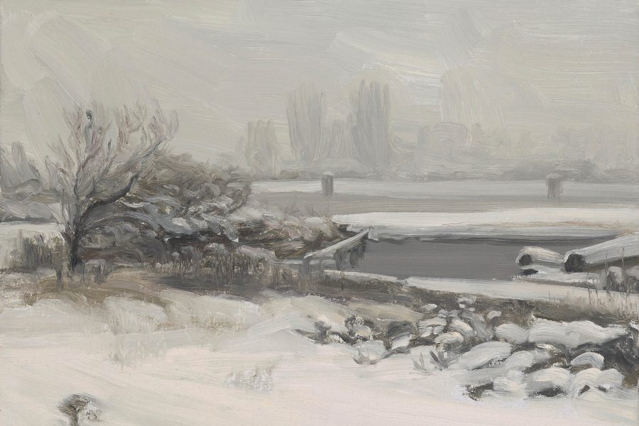 Paul Chizik - Symphony of Greys No.2. Oil on Linen 9 x 12 inches