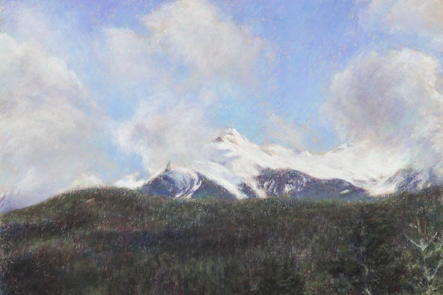 Paul Chizik - Vapour and Clouds, Changing Light, Mount Alpha. Soft Pastel 18.5 x 26.5 inches