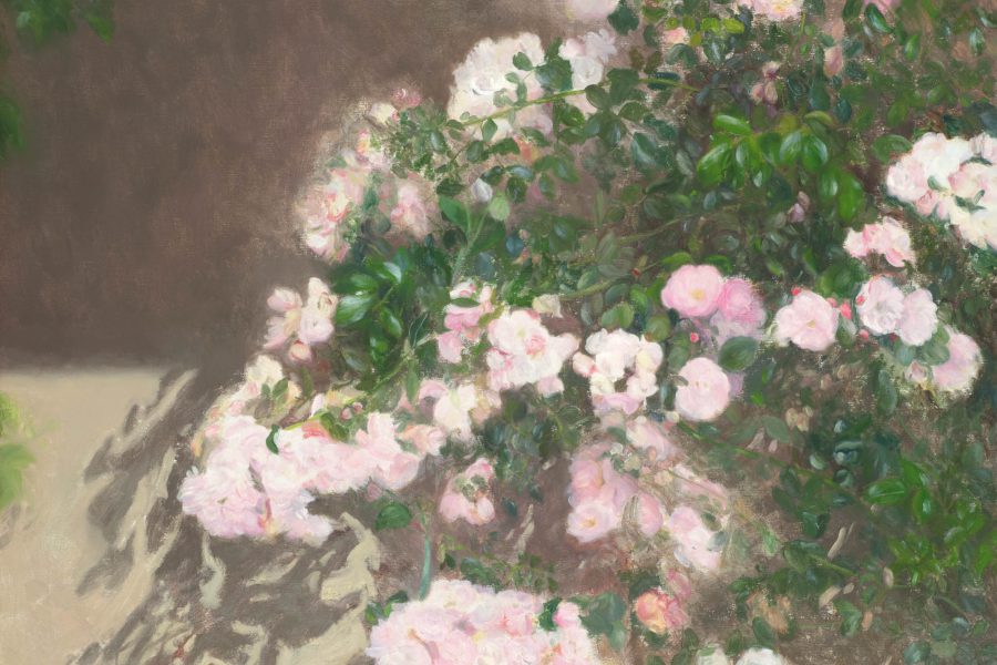 Paul Chizik - Walled Shadows Pink and Green Walled Shadows Pink and Green. Oil on Linen 31 x 42.25 inches