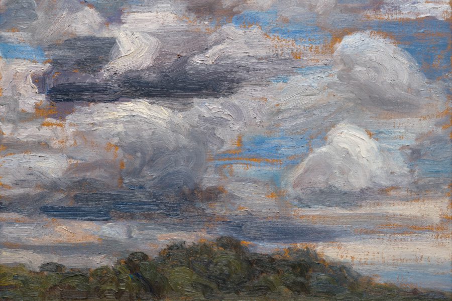 Paul Chizik - Westerly Clouds. Oil on Linen 11 x14 inches