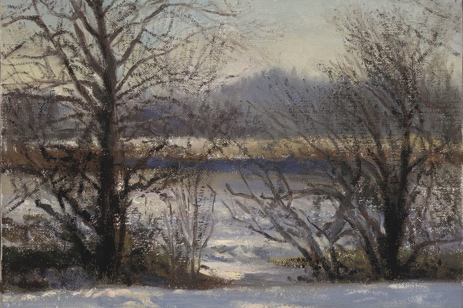 Paul Chizik - Winter Trees. Oil on Linen 10 x 12 inches