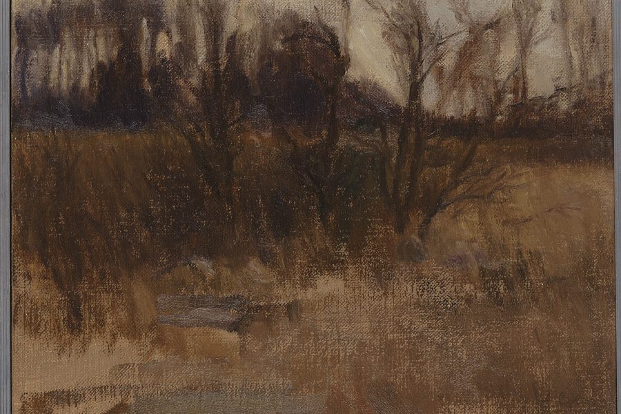 Paul Chizik - Brown Landscape. Oil on Linen 10 x 12 inches