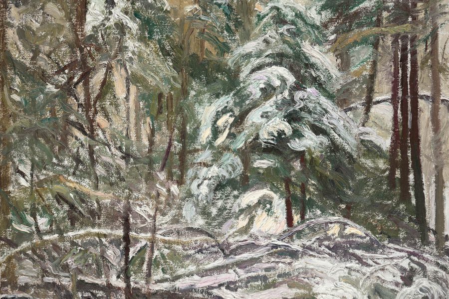 Paul Chizik - Canadian Winter. Oil on Linen 12 x 15 inches