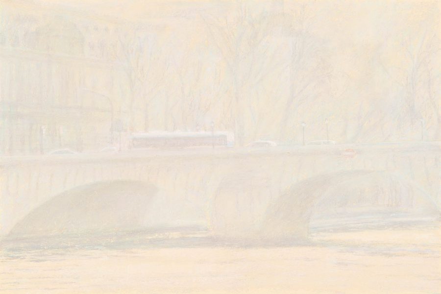 Paul Chizik - Mauve, Yellow and Green. Soft Pastel 26.75 x 34.75 inches