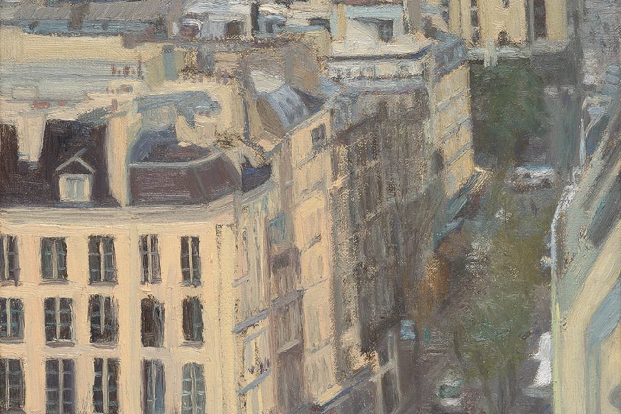 Paul Chizik - Paris Street Scene. Oil on Linen 10 x 12 inches