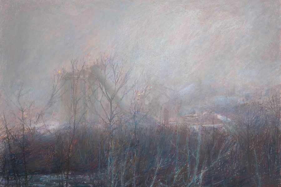 Paul Chizik - Stars in a Nebulous Vapour of Smoke. Soft Pastel 18 x 26 inches