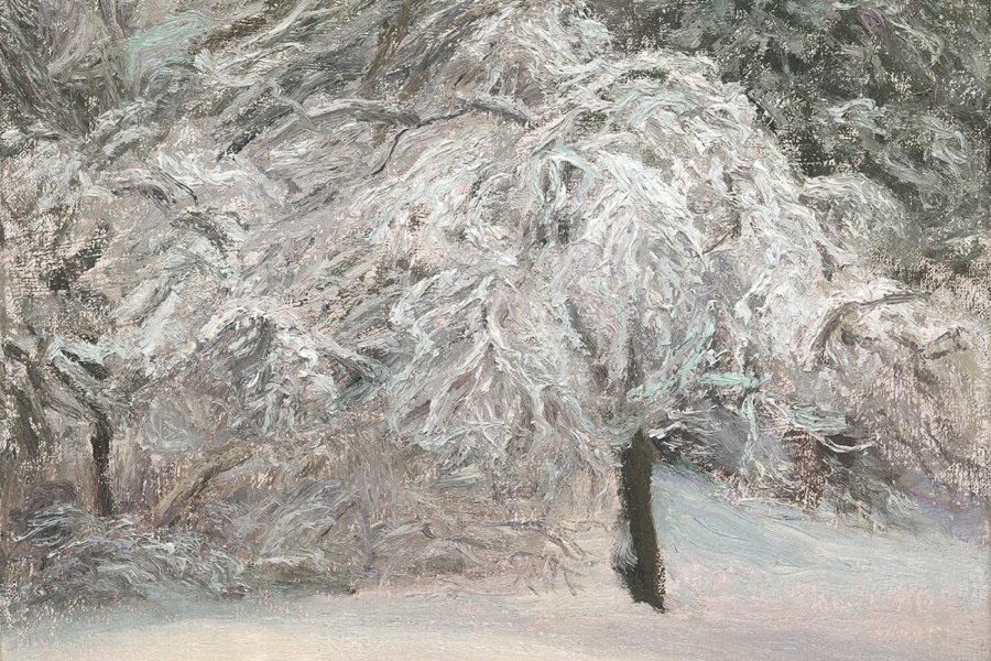 Paul Chizik - Winter Lace. Oil on Linen 9 x 12 inches